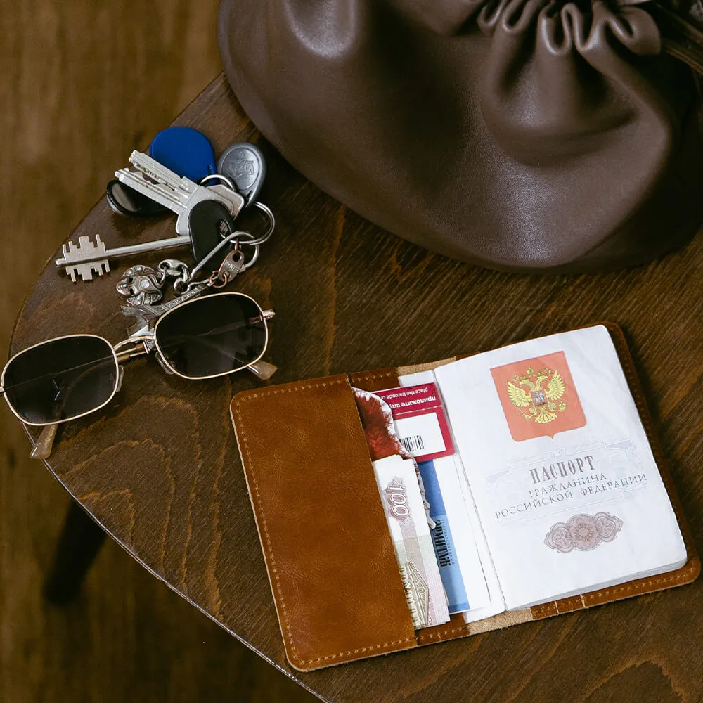 Обложка на паспорт Friend Function коричневая - фото 2