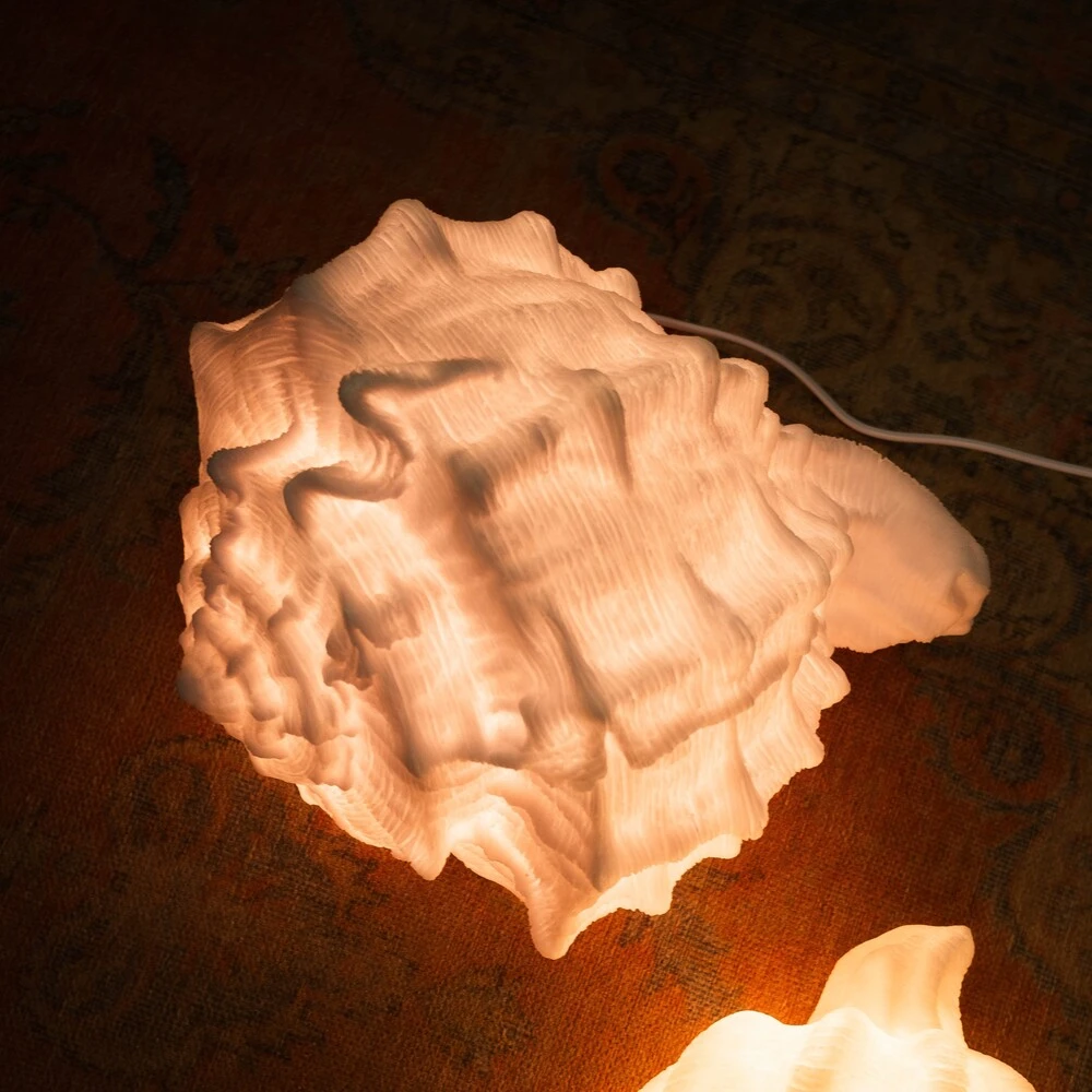 Настольная лампа в форме раковины Kersten спиралевидная - фото 4