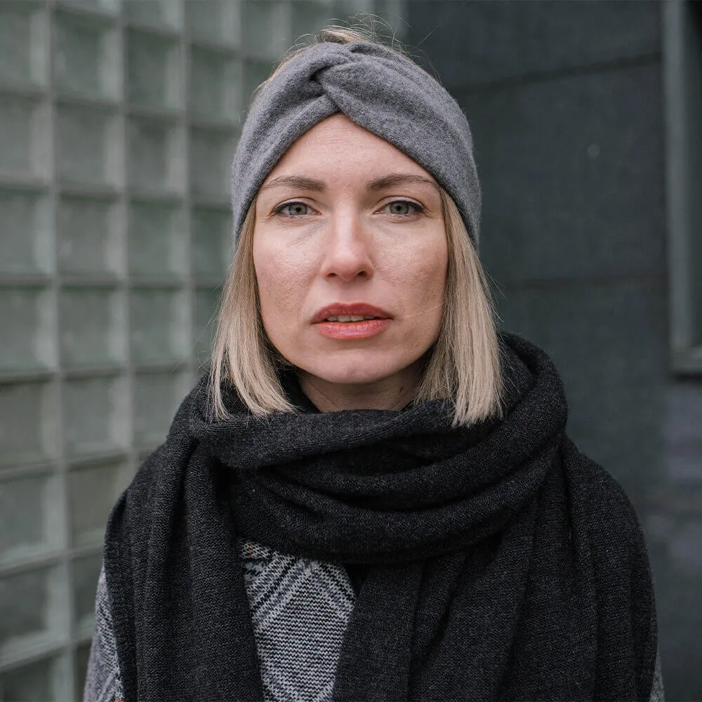 Шерстяная полоска (повязка) на голову Friend Function Серые будни - фото 4