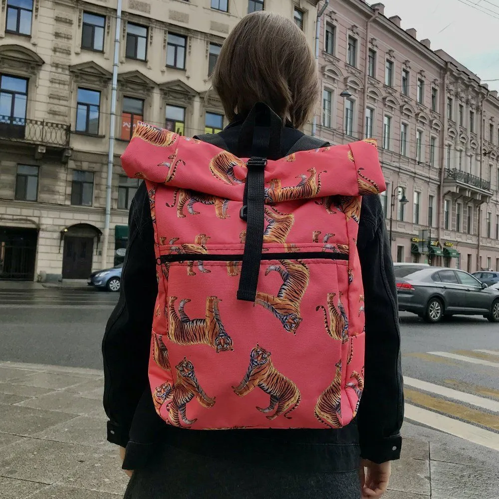 Рюкзак Nikita Gruzovik ролтоп c тиграми - фото 11