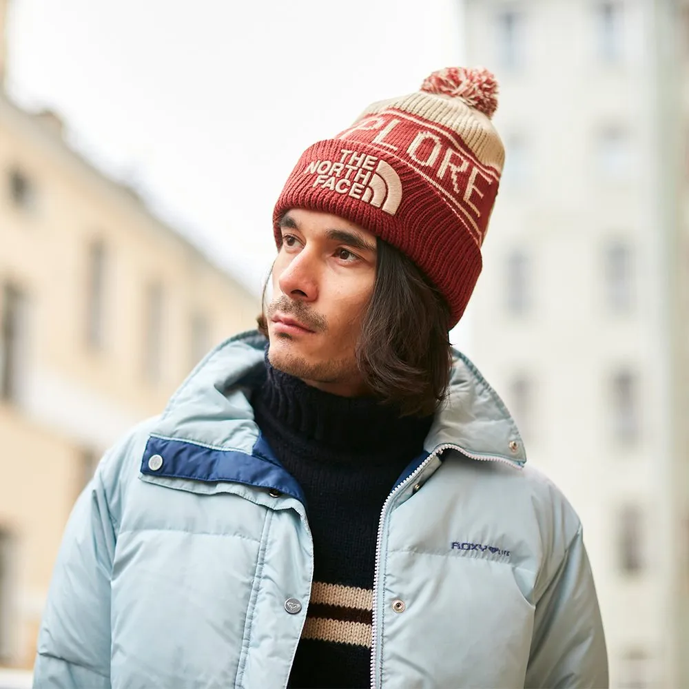 Шапка The North Face Retro Bom Beane brick house red-flax - фото 3
