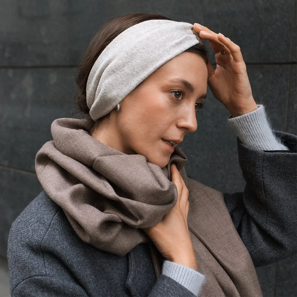 Шерстяная полоска (повязка) на голову Friend Function Топлёное молоко - фото 3