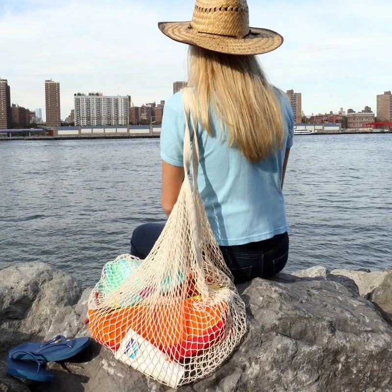 Авоська огромная бежевая - фото 2