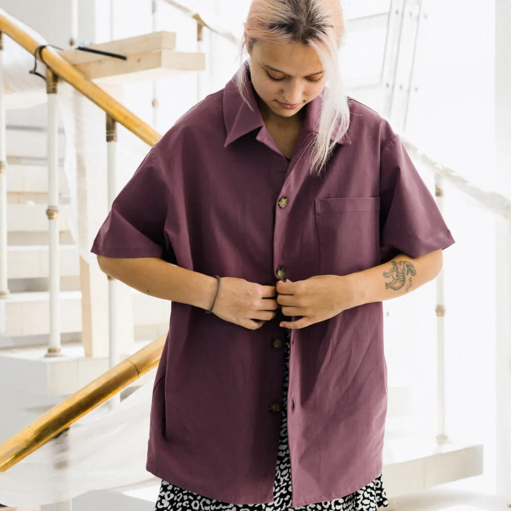 Рубашка с короткими рукавами Friend Function сиреневая - фото 11