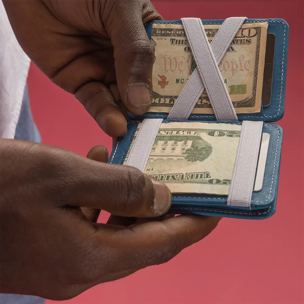 Волшебный кошелек Garzini Magic Wallets лазурно-белый - фото 5