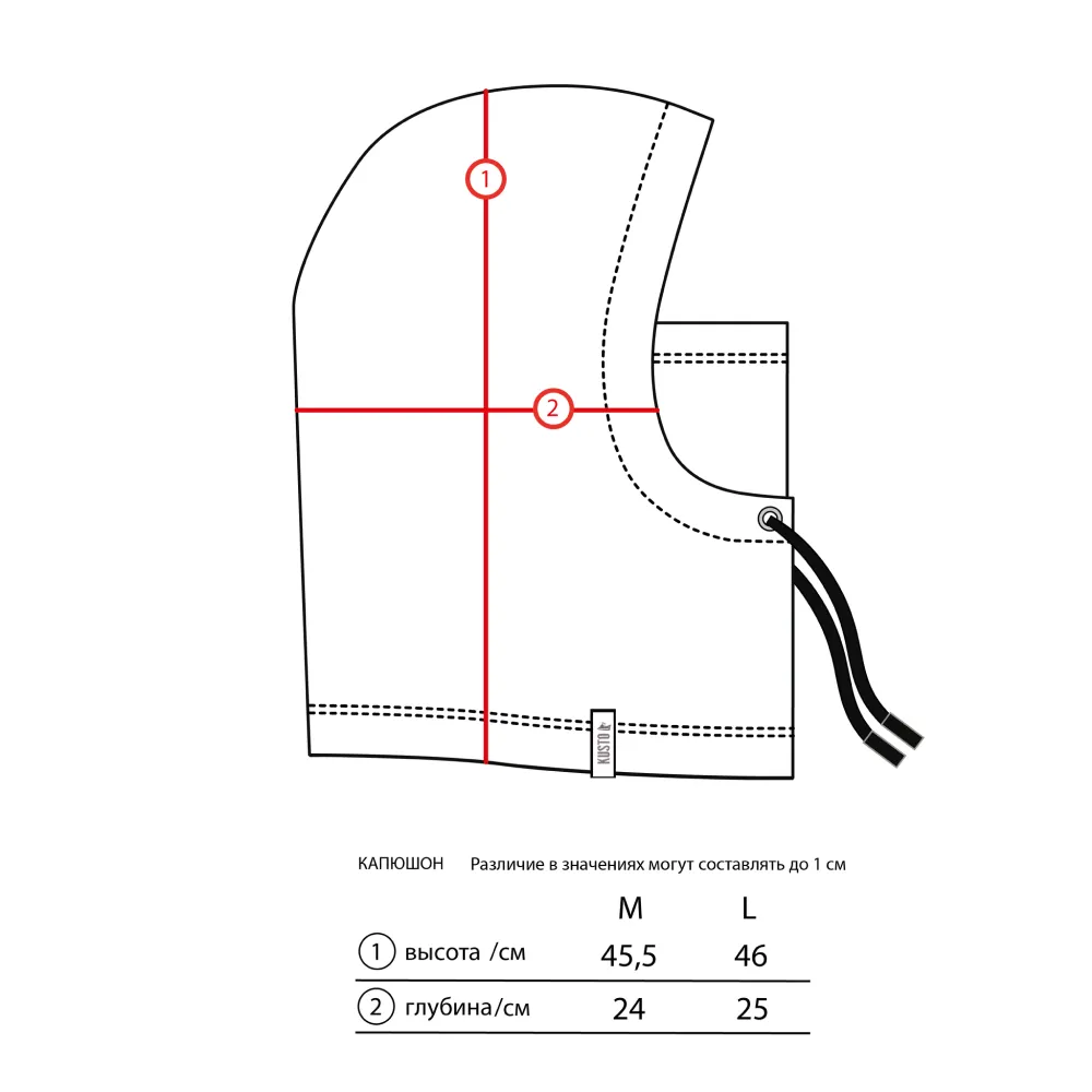 Капюшон Kusto Hood L голубой - фото 11
