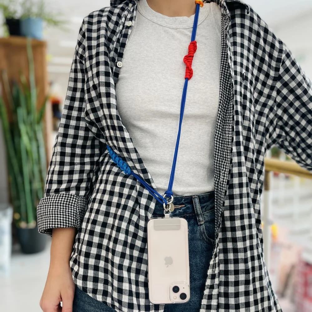 Подвес-шнур для телефона плетёный - фото 1