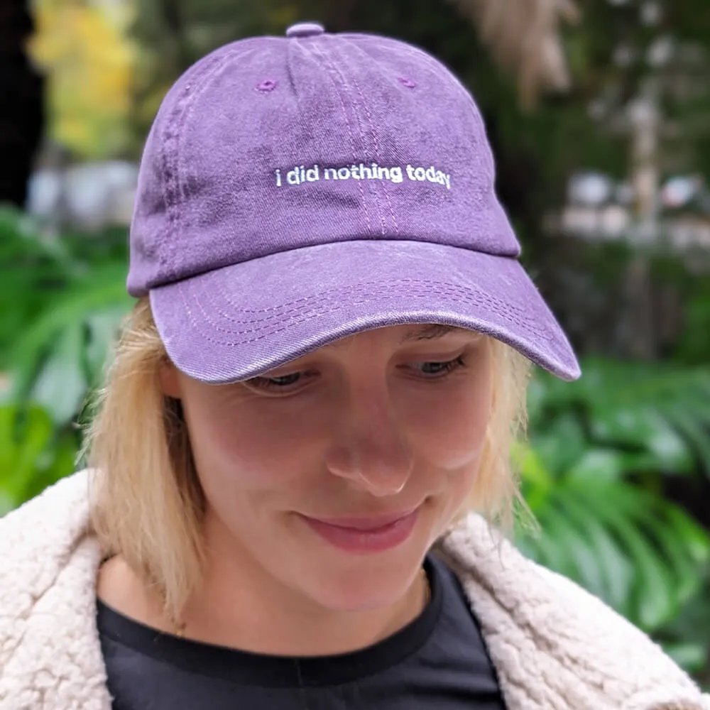 Бейсболка Faded с вышивкой I did nothing today - фото 14