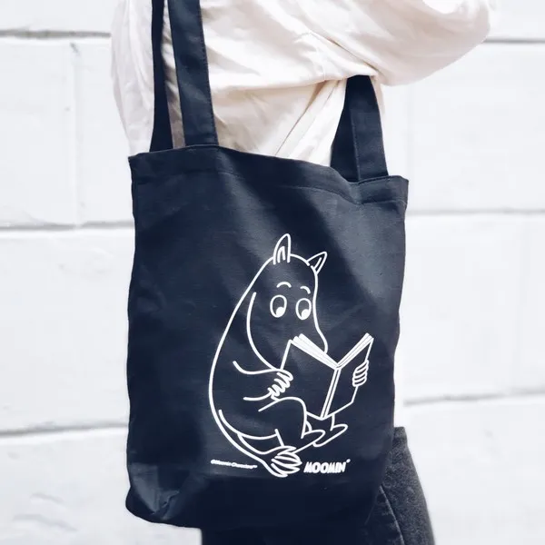 Шоппер Муми-тролли Муми-троль с книгой темный - фото 1