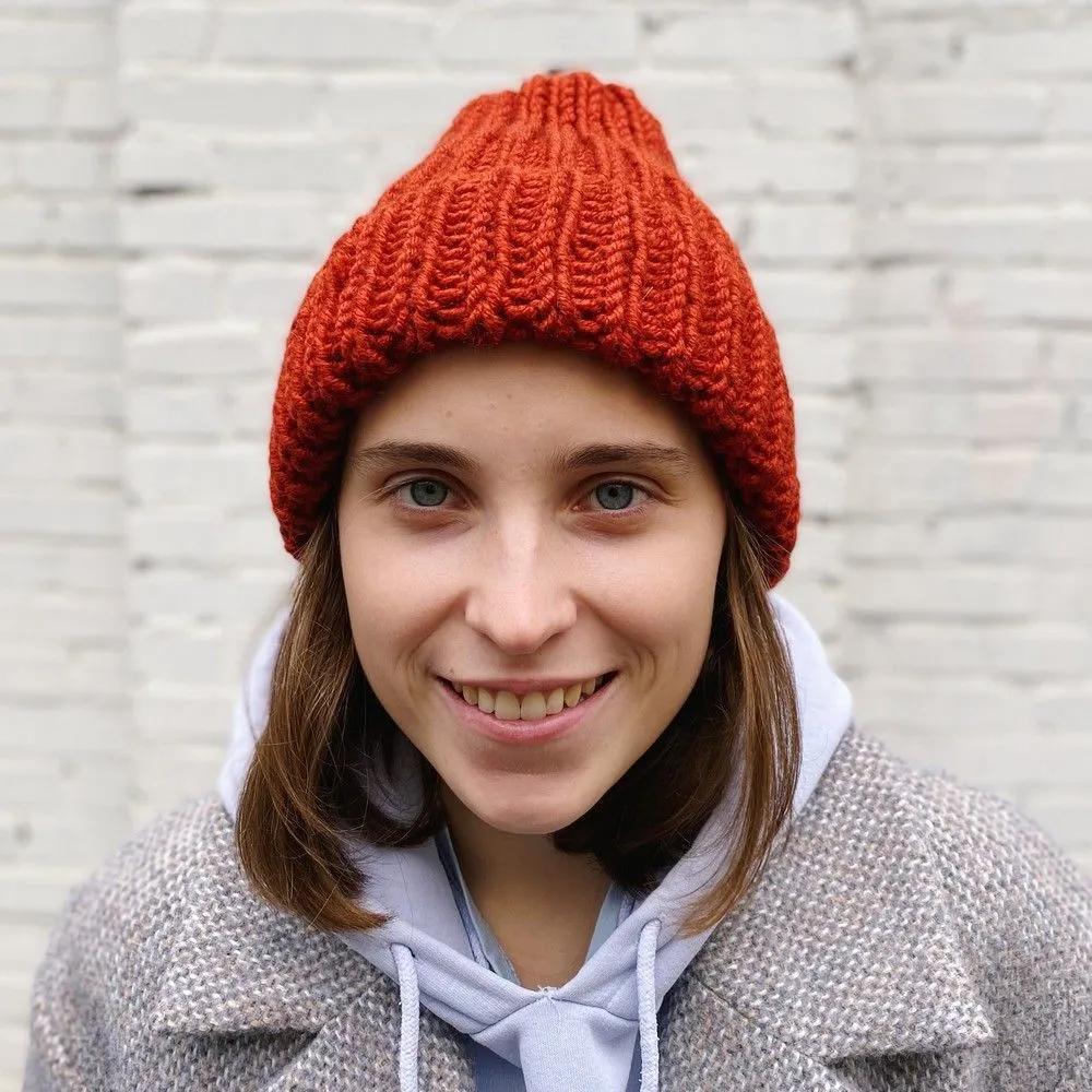 Вязаная шапка KUKA терракотовая - фото 1