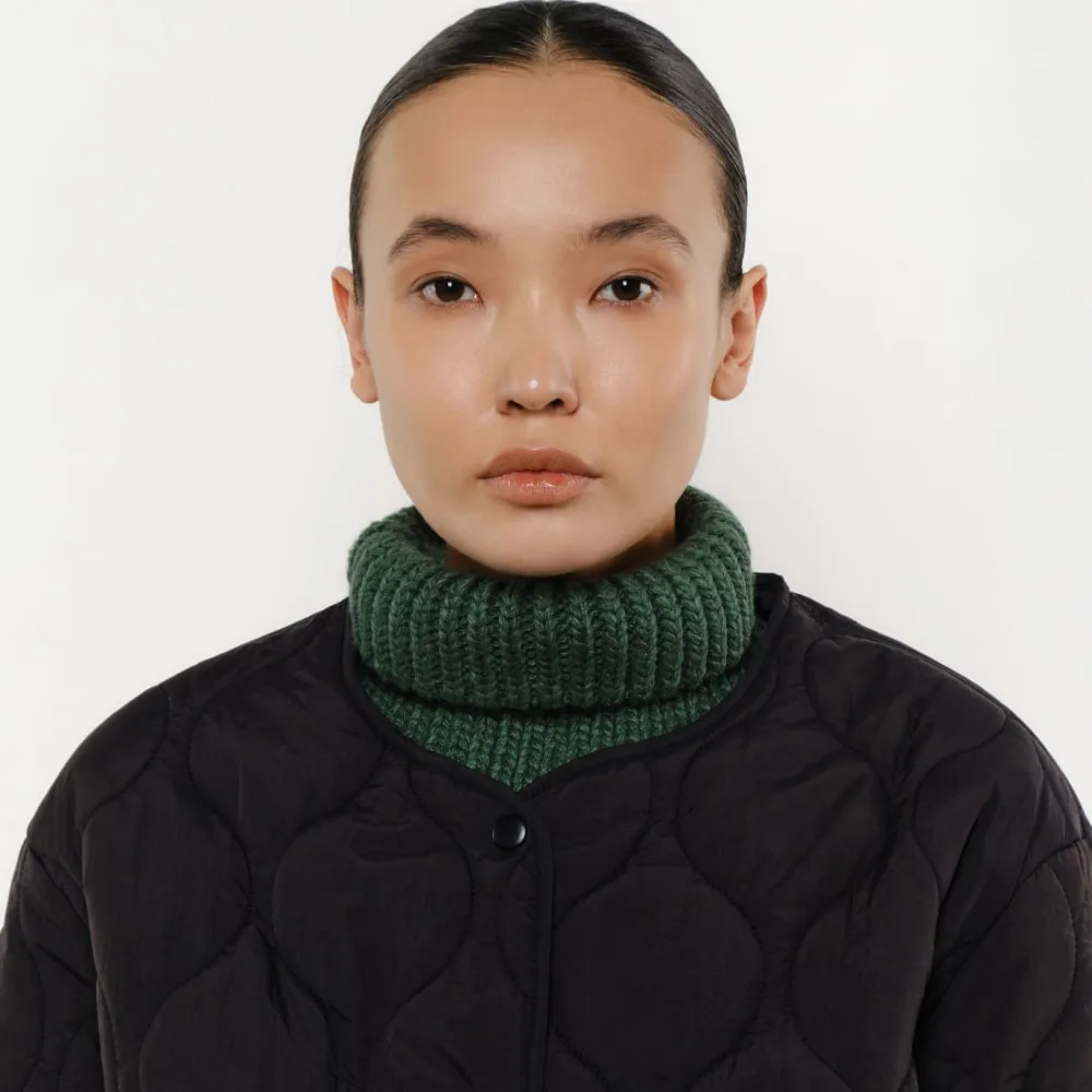Снуд UNU вязаный зелёный - фото 5