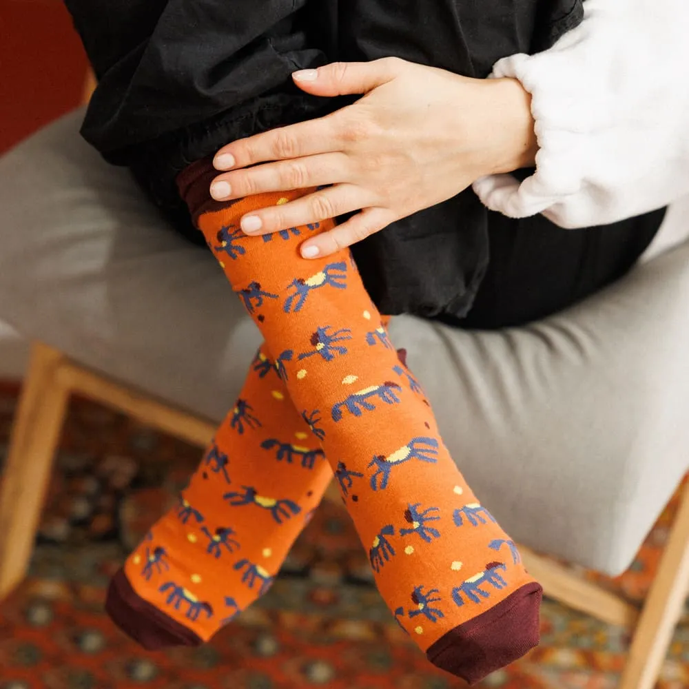 Носки Friend Function Оранжевые коняшки 40-46 - фото 4