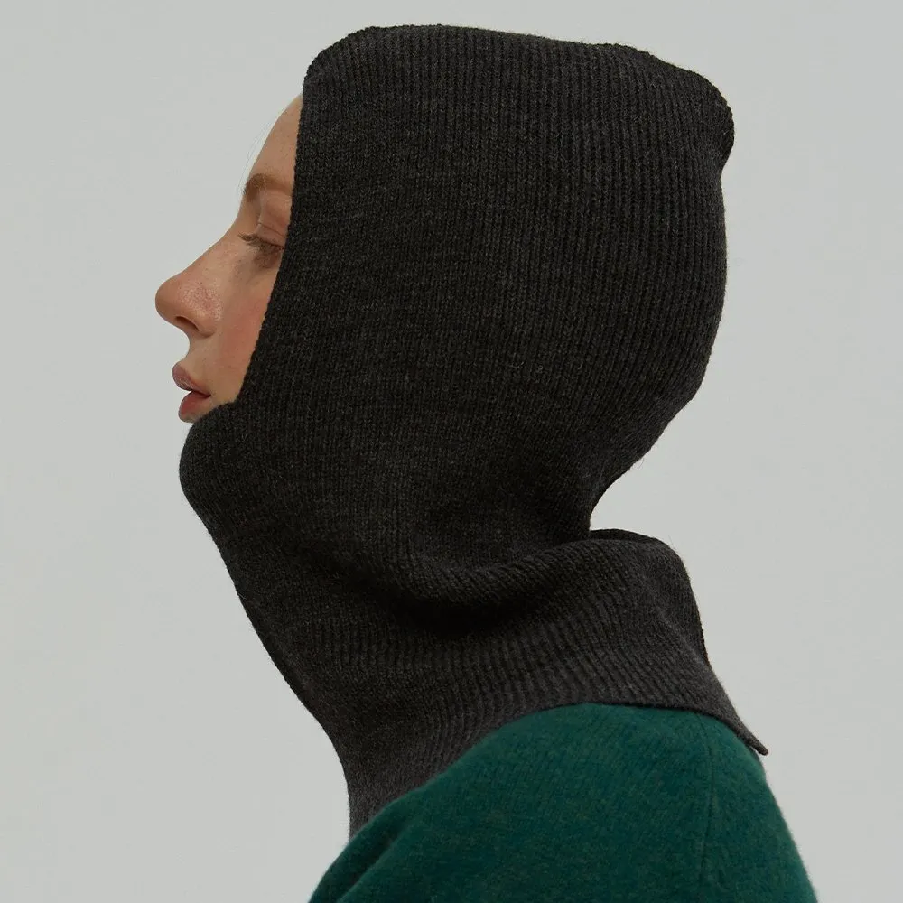 Балаклава CHECK YA HEAD шерстяная темный маренго T117 - фото 2