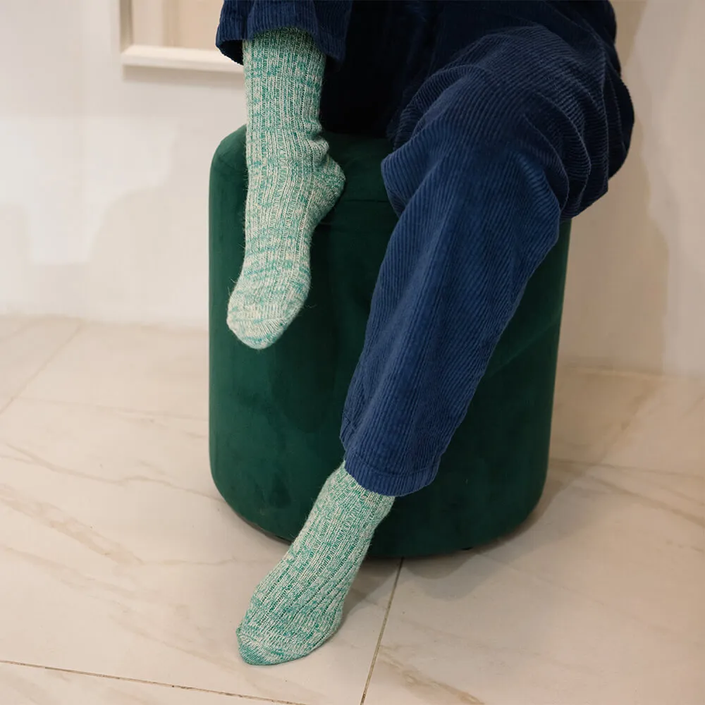 Шерстяные носки Friend Function светло-зелёные - фото 4