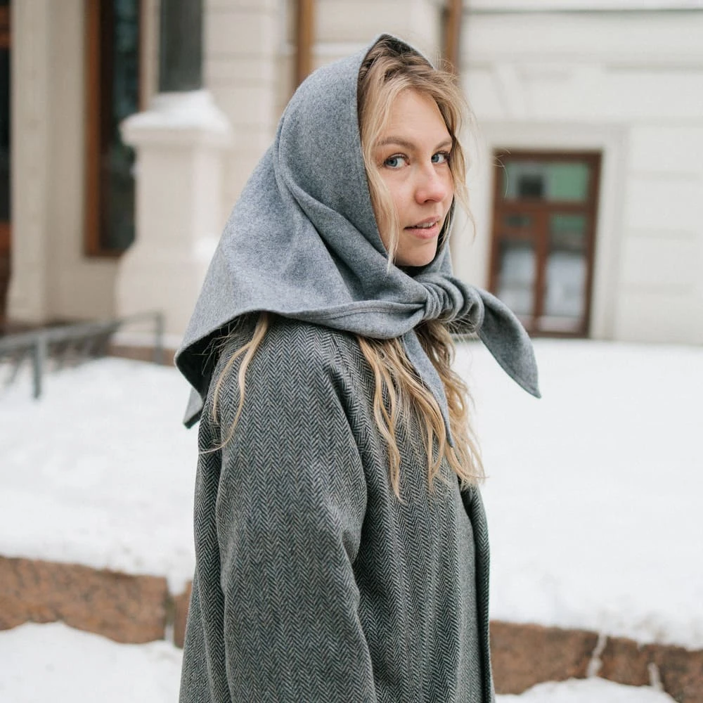 Косынка Friend Function шерстяная и серая (как будни) - фото 2