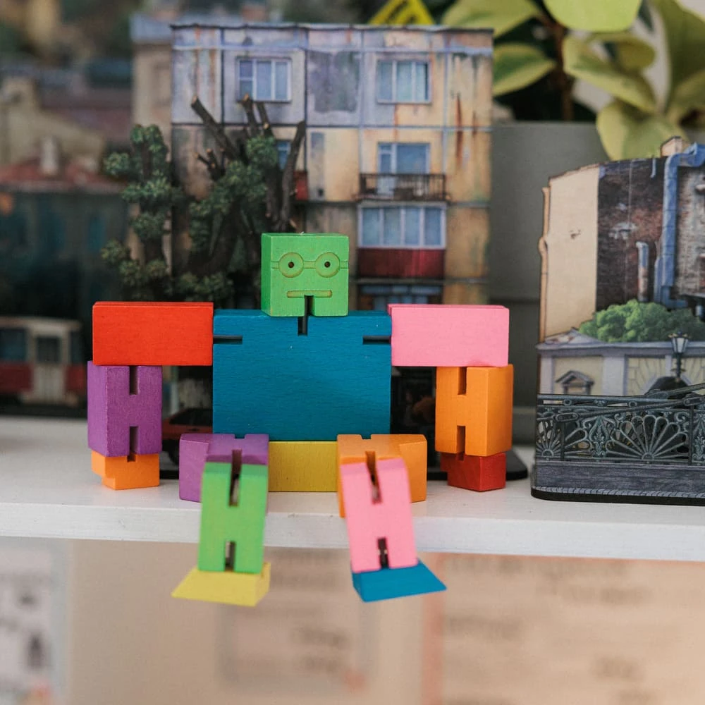 Робот-кубик (разные цвета) - фото 8