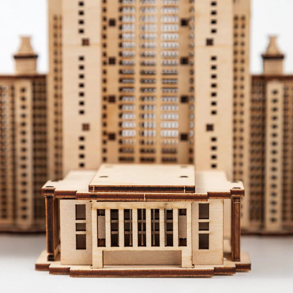 Сборная модель МГУ - фото 11