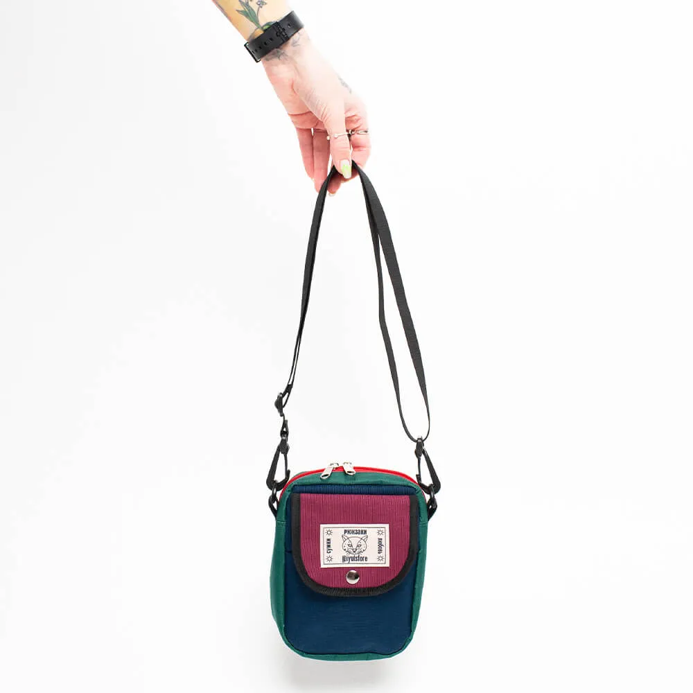 Мини сумка iyulstore бордово-сине-зелёная - фото 4