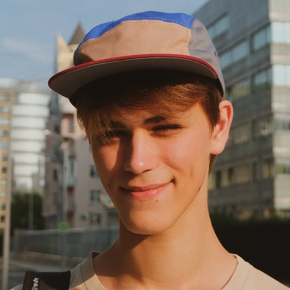 Кепка Friend Function Colorblock (красный козырек) - фото 4