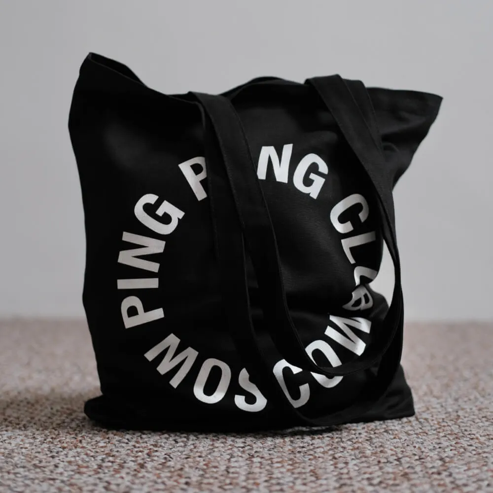 Шоппер Ping Pong Club Moscow черный - фото 4