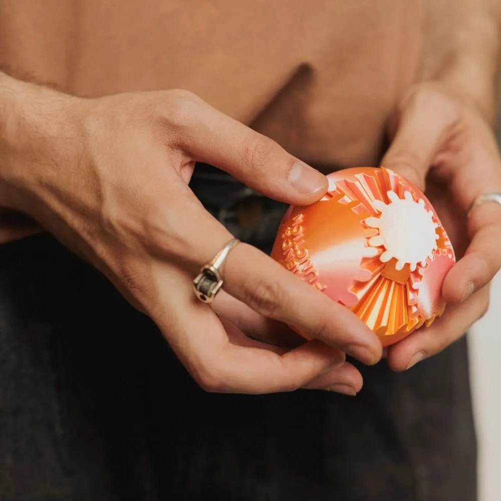 Неведомая штука круглая зубчатая розово-оранжевая - фото 6