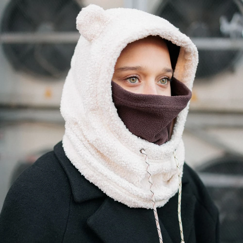 Капюшон Friend Function барашковый молочный с ушками - фото 2