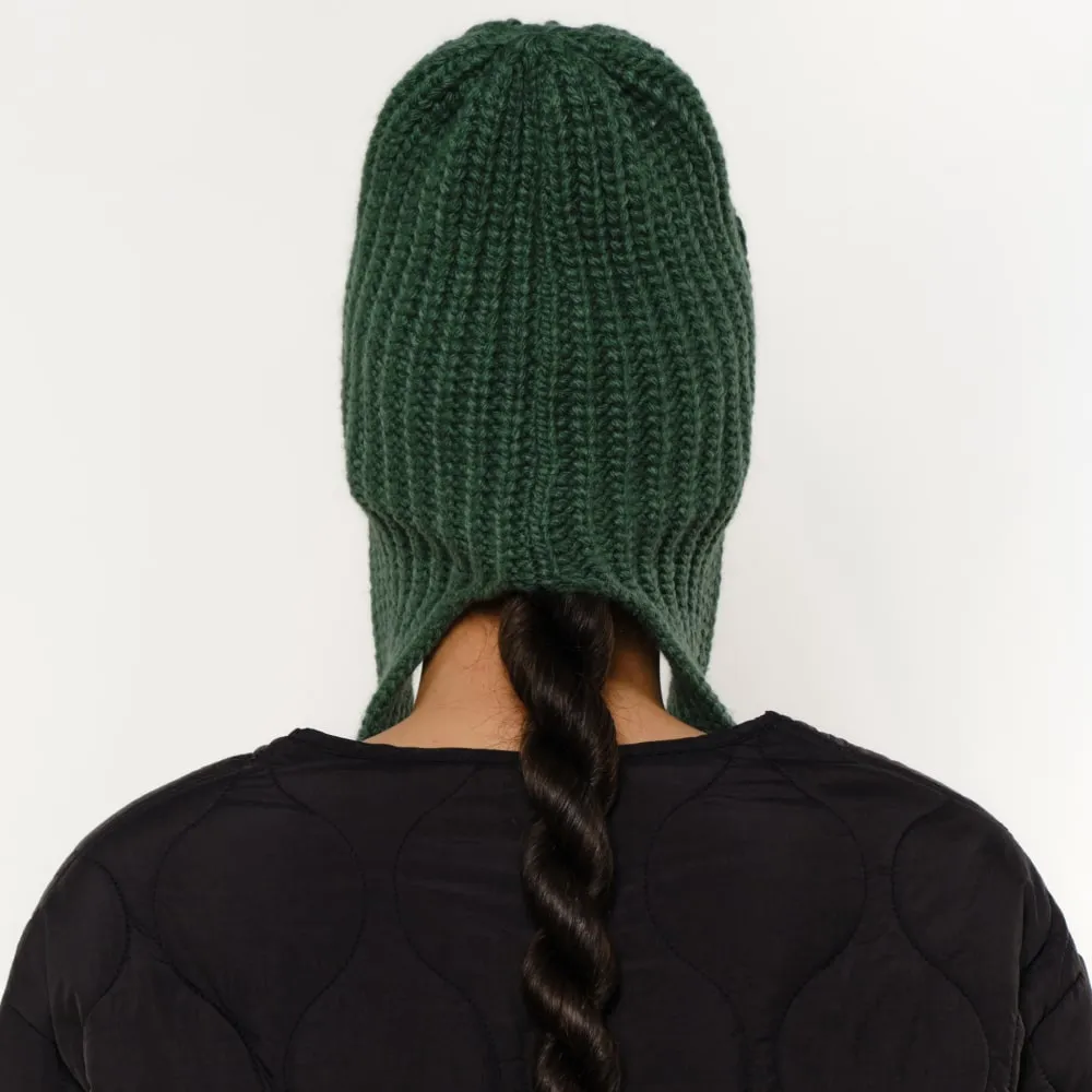 Ушанка UNU вязаная зелёная - фото 3