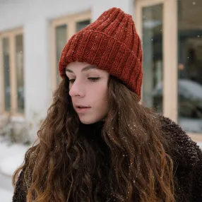 Шапка шерстяная Friend Function Крупной Вязки Терракотовая
