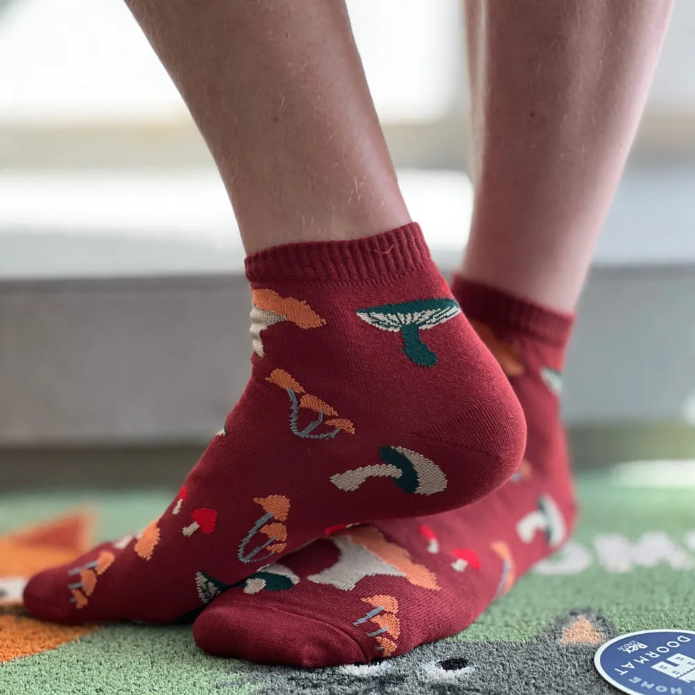 Носки Friend Function короткие Грибные бордовые 40-46 - фото 1