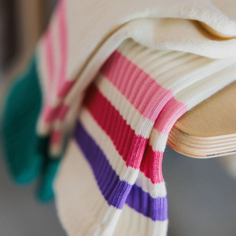 Носки Friend Function комфортные линии зеленый-розовый 36-40 - фото 10