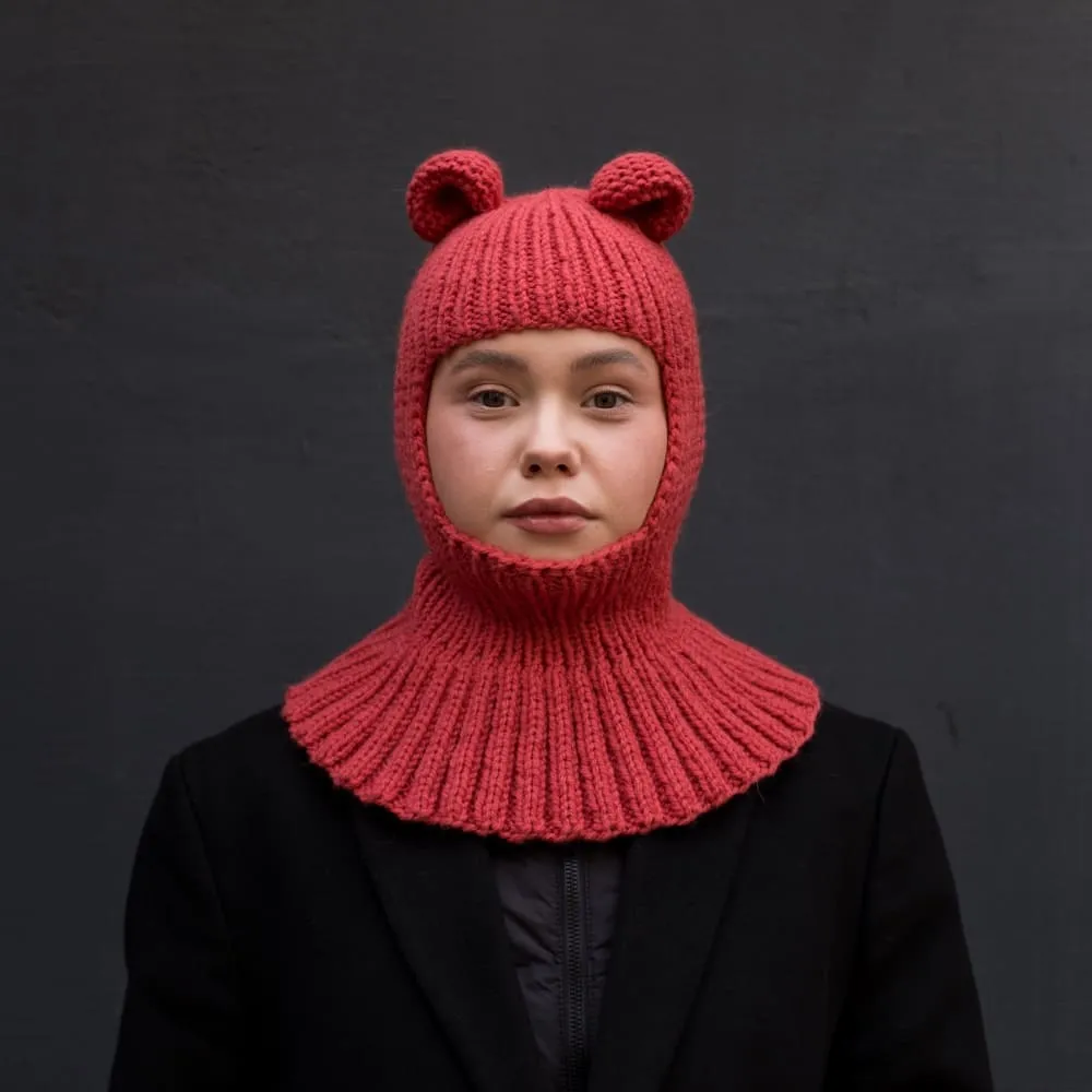 Балаклава Friend Function с ушками коралловая - фото 5