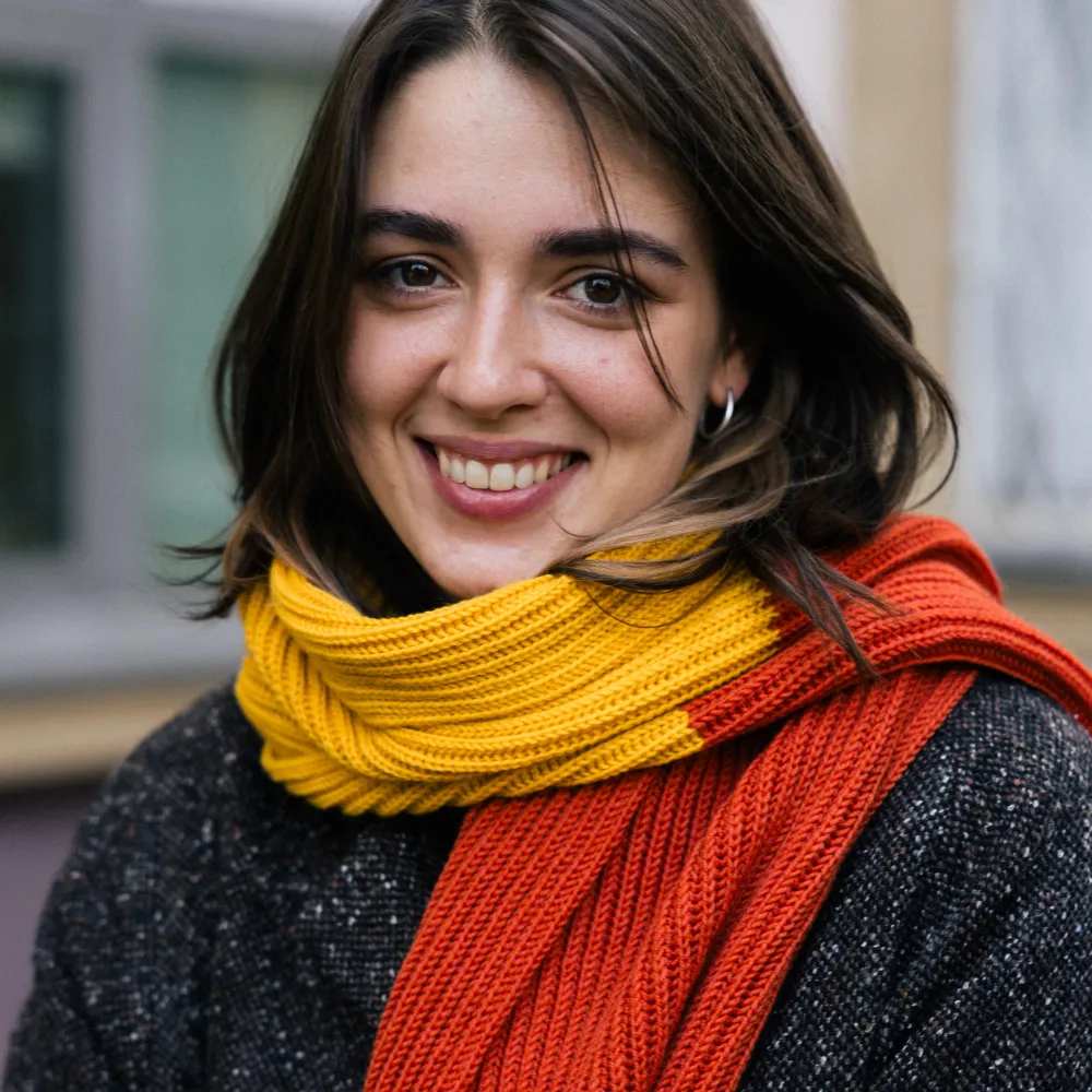 Вязаный шарф Friend Function Оранжевый - фото 2