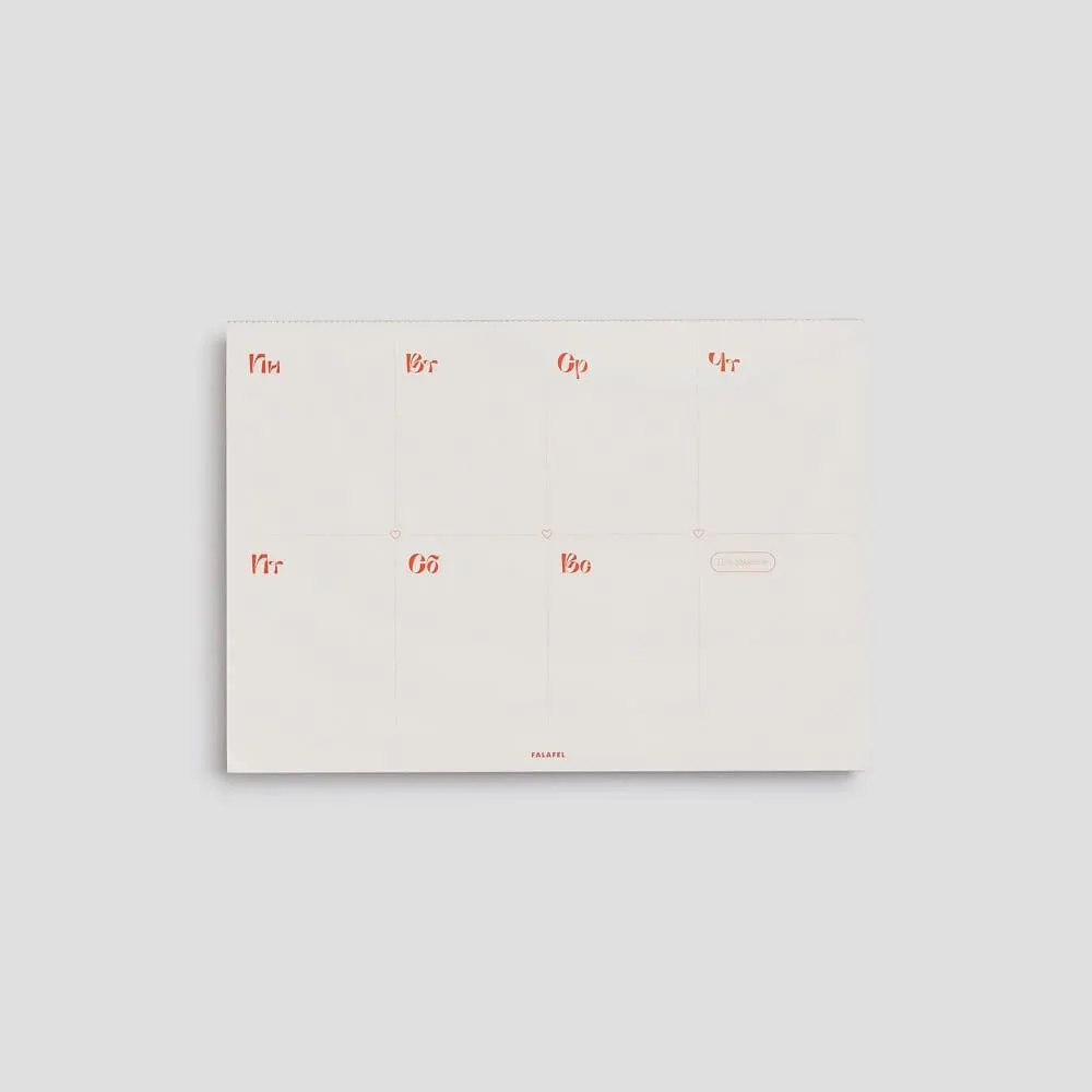 Настольный планировщик Falafel Books A4 Heart Buttons - фото 3
