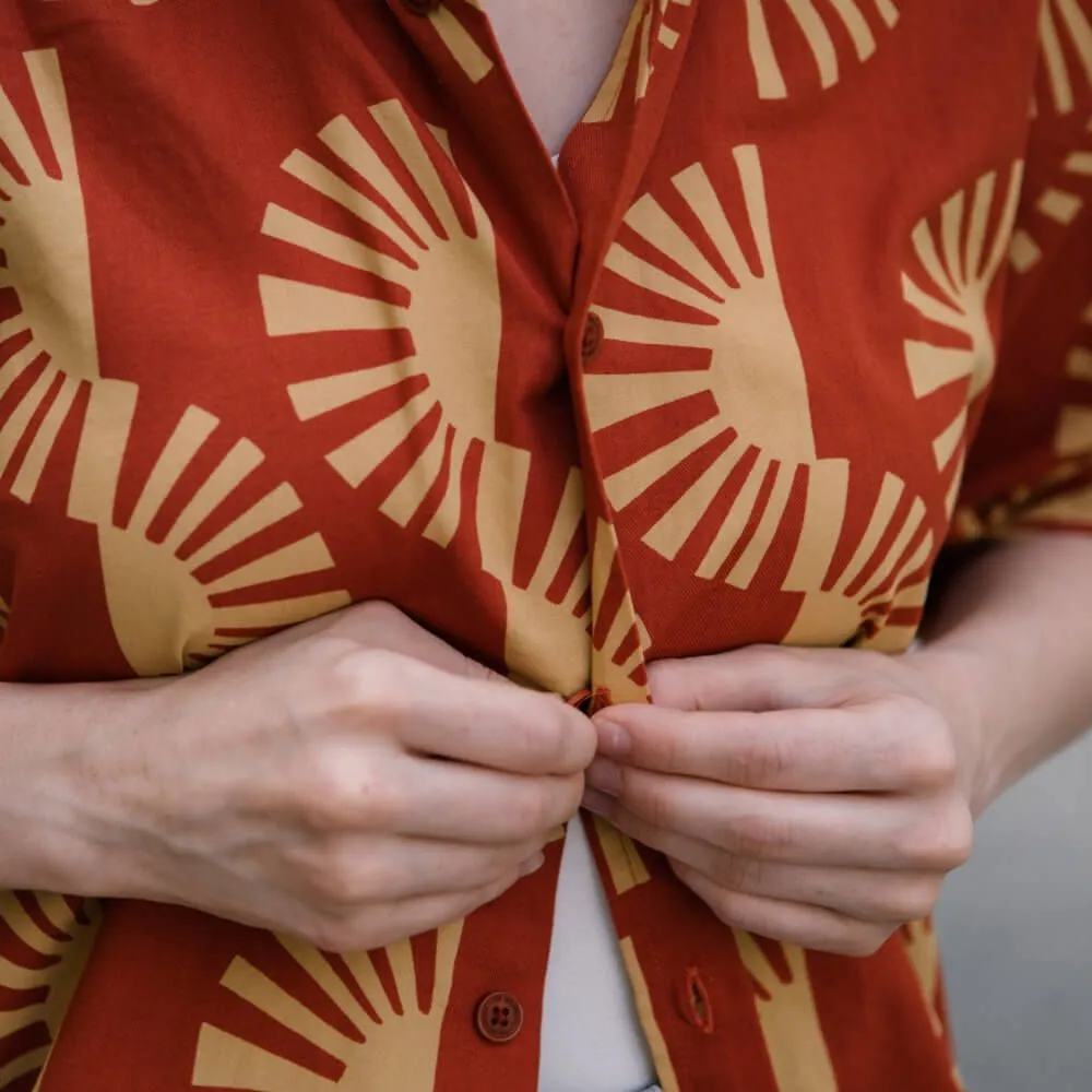 Рубашка Thinking Mu Big migdia Tom Сlay red мужская - фото 8