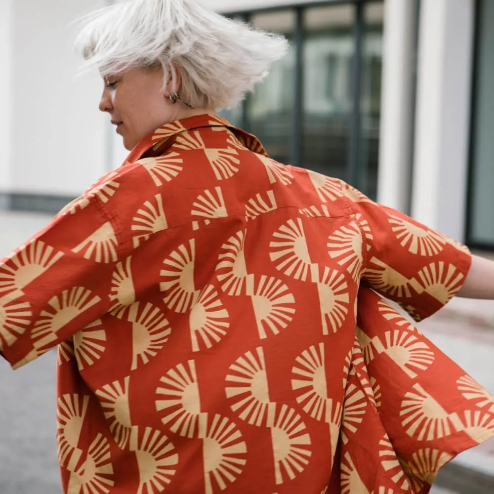 Рубашка Thinking Mu Big migdia Tom Сlay red мужская - фото 7