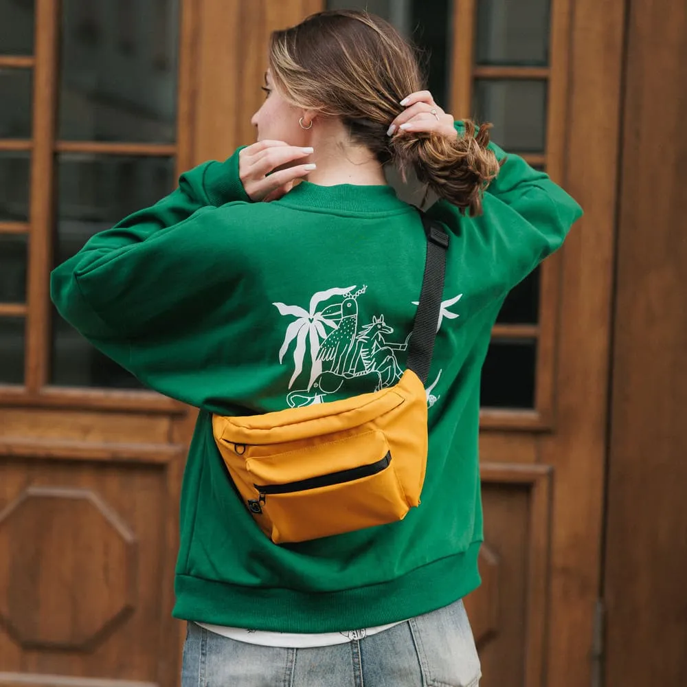 Сумка Friend Function большая хорошая прорезиненная (горчица) - фото 4