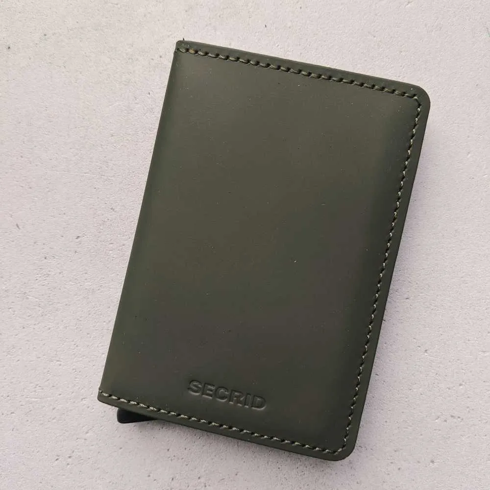 Кошелёк Secrid Slimwallet Matte Green-Black - фото 1