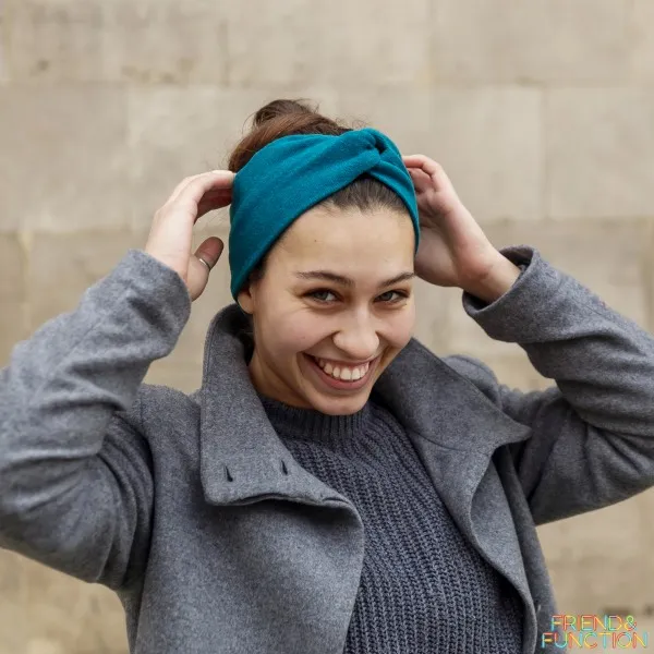 Шерстяная полоска (повязка) на голову Friend Function Морская волна - фото 2