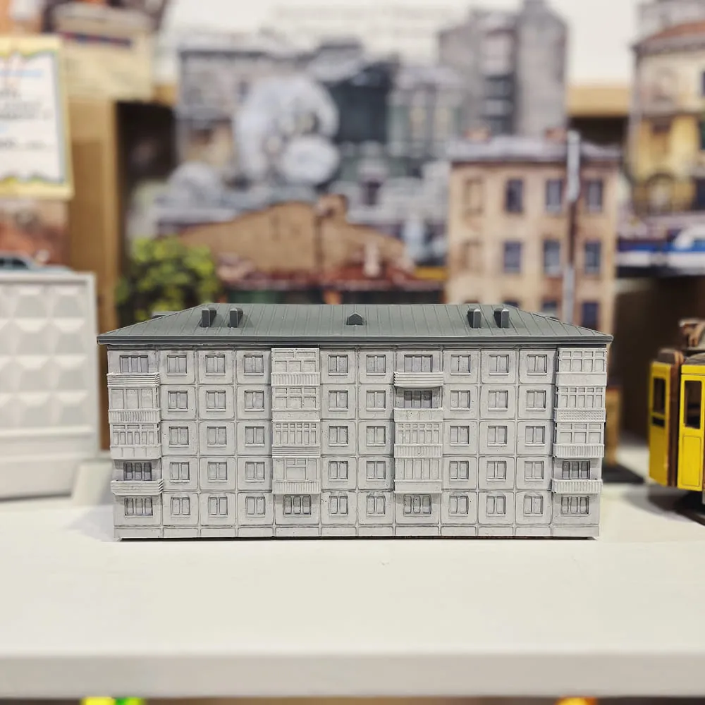 Шкатулка «Goodbye, хрущёвка» серая - фото 1