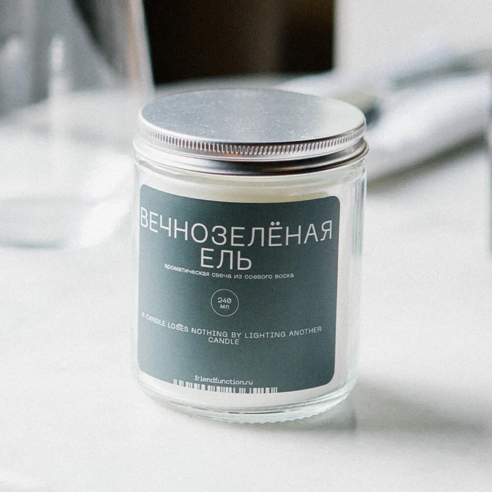 Свеча Friend Function Вечнозелёная ель 240 мл - фото 1