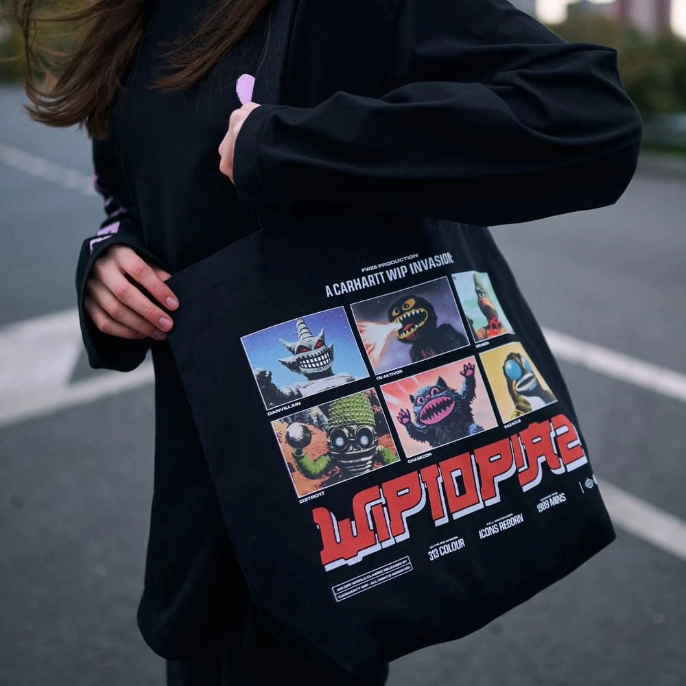 Сумка-тоут Carhartt WIP Canvas Graphic Tote Wiptopia 2 Black - фото 1