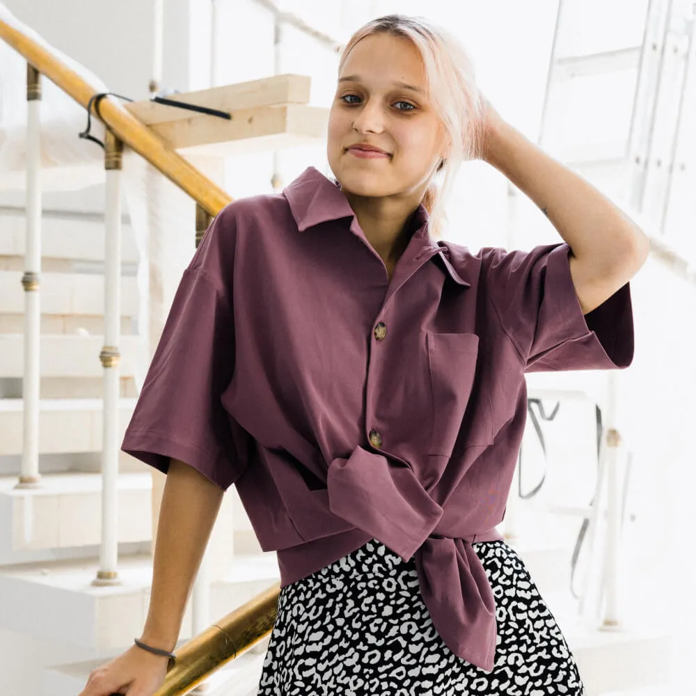 Рубашка с короткими рукавами Friend Function сиреневая - фото 10