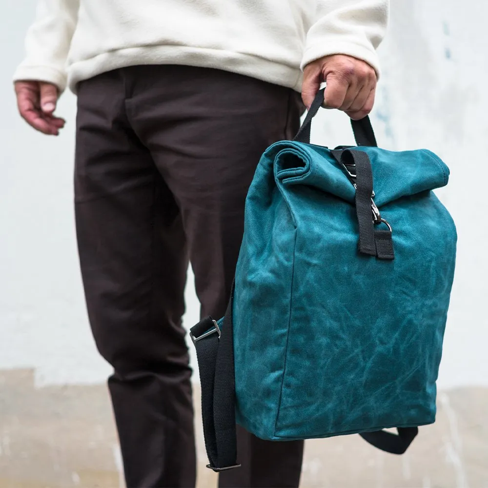 Рюкзак роллтоп из канваса Friend Function Mini бирюзовый - фото 3