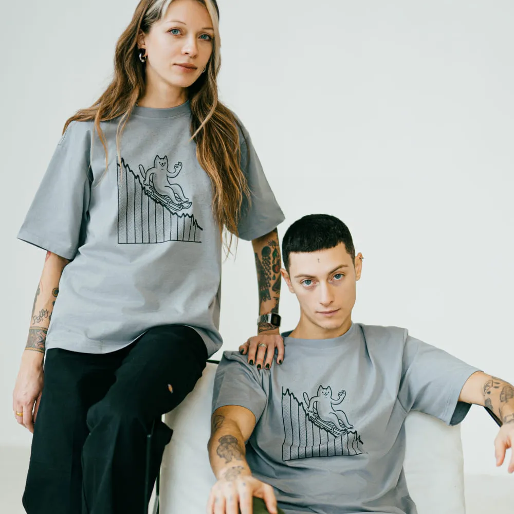 Оверсайз футболка Barking Store Weeeee мужская серая - фото 3