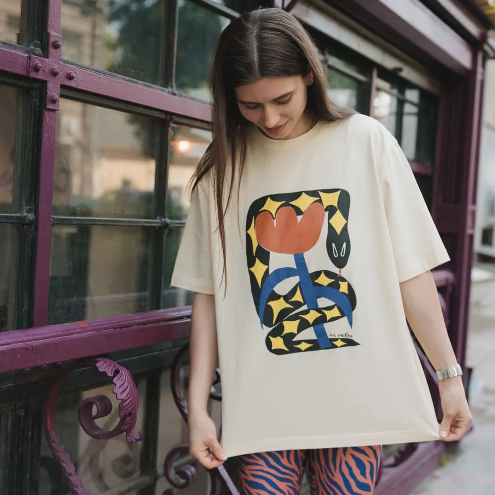 Футболка Bask In The Sun ANACONDA cream - фото 6