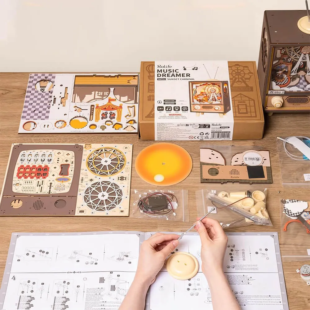 3D-пазл + музыкальная шкатулка Robotime Sunset Carnival - фото 4