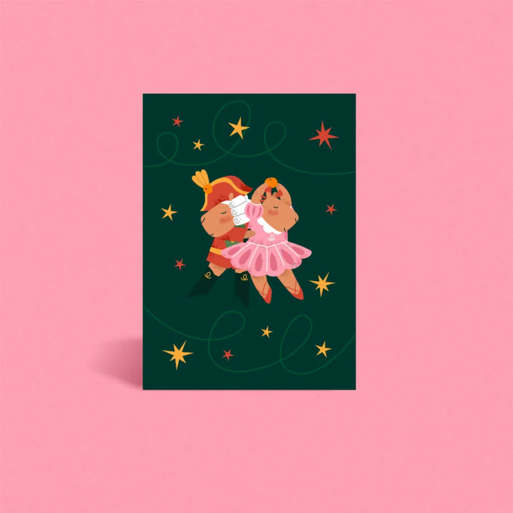 Новогодние открытки из матового картона с Капибарой Inside (разные дизайны) - фото 5