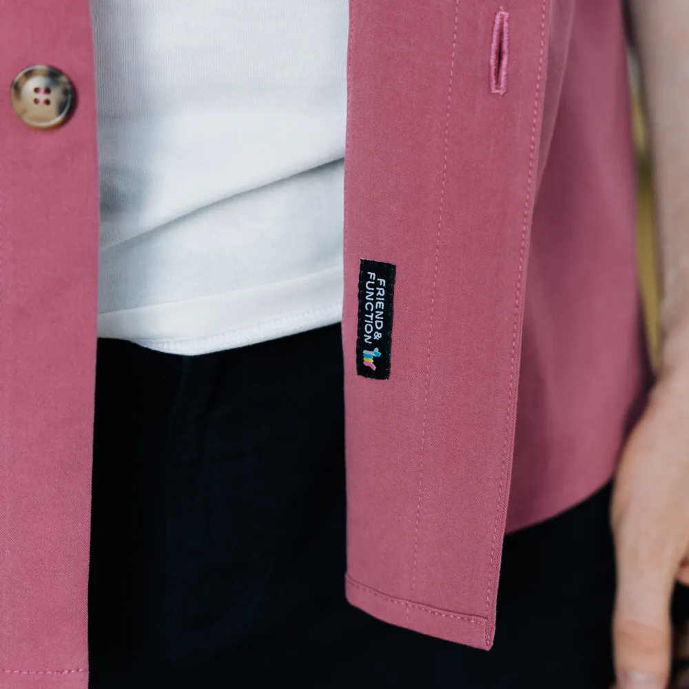 Рубашка с короткими рукавами Friend Function розовая - фото 8