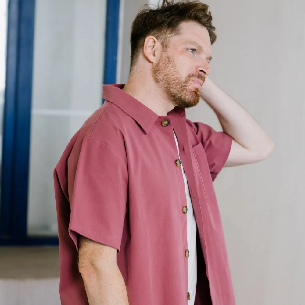 Рубашка с короткими рукавами Friend Function розовая - фото 5