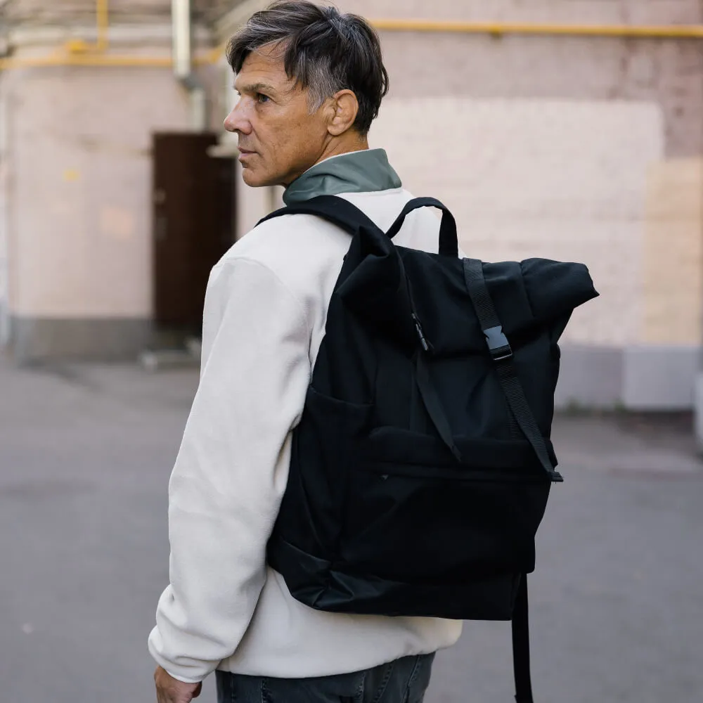 Большой рюкзак-роллтоп Friend Function черный - фото 15